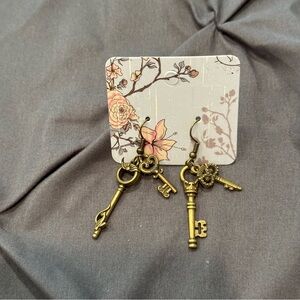 Brass earrings handcrafted . Unique and beautiful pieces.